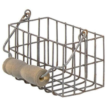 Mini Wire Wide Egg Basket w/Handle - The Fox Decor